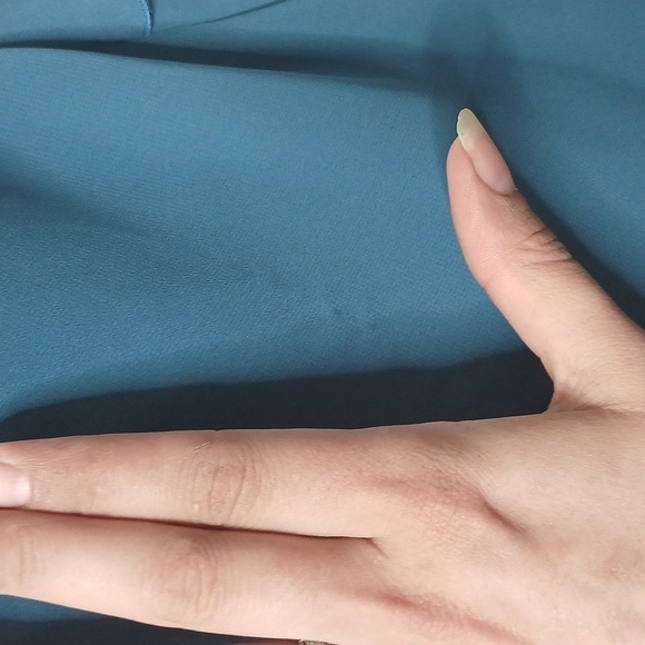 Bisou Bisou by Michele Bohbot teal ruffle spaghetti strap tank top size 8 - Picture 11 of 16